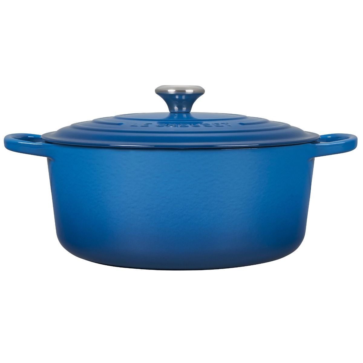  Le Creuset 9 Qt. Round Signature Dutch Oven With Stainless Steel Knob | Marseille Blue