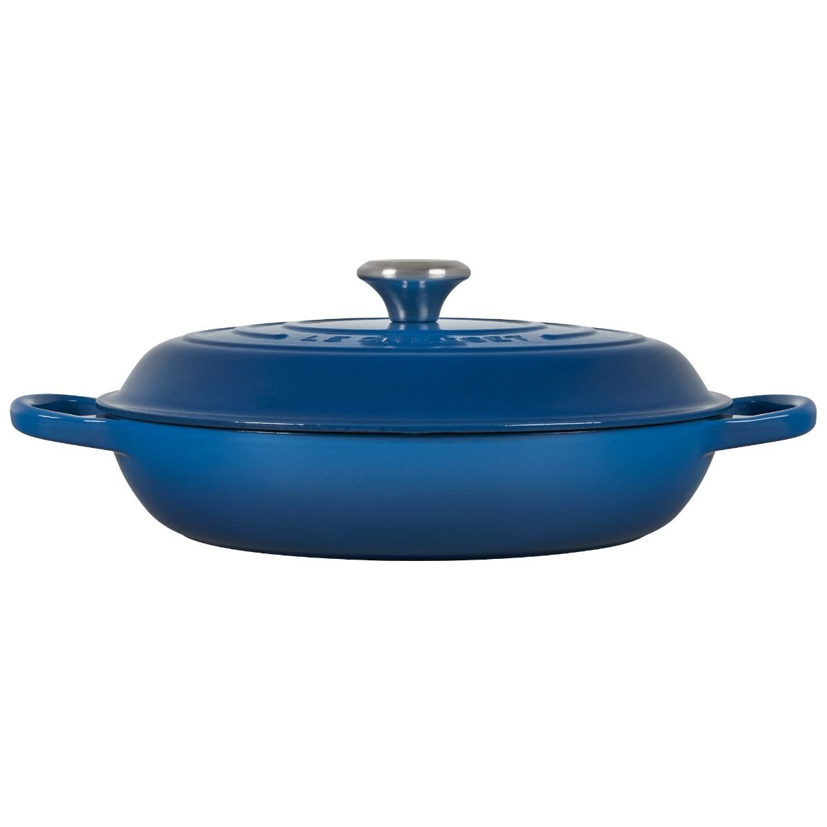  Le Creuset 3.5 Qt. Signature Enameled Cast Iron Braiser With Stainless Steel Knob | Marseille Blue