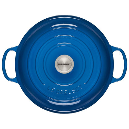  Le Creuset 3.5 Qt. Signature Enameled Cast Iron Braiser With Stainless Steel Knob | Marseille Blue
