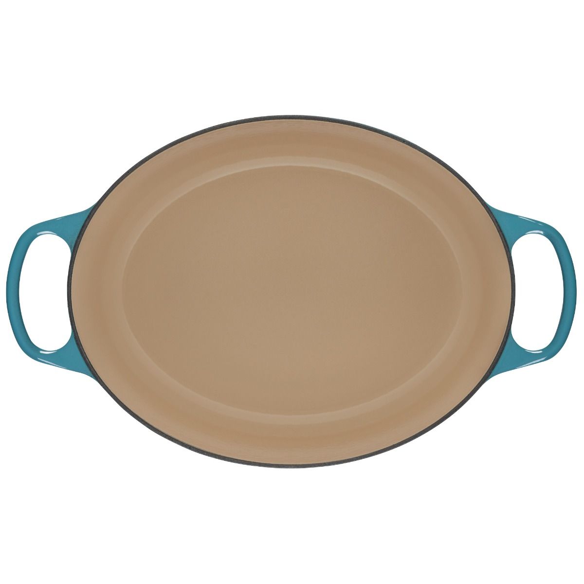  Le Creuset 6.75 Qt. Oval Signature Dutch Oven With Stainless Steel Knob | Caribbean Blue