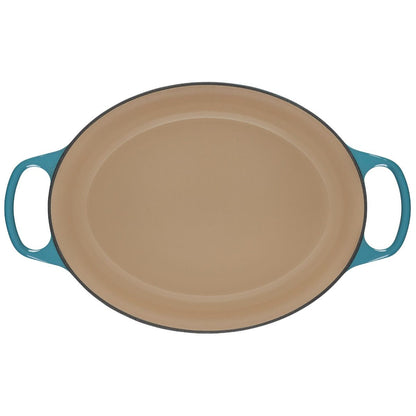  Le Creuset 6.75 Qt. Oval Signature Dutch Oven With Stainless Steel Knob | Caribbean Blue