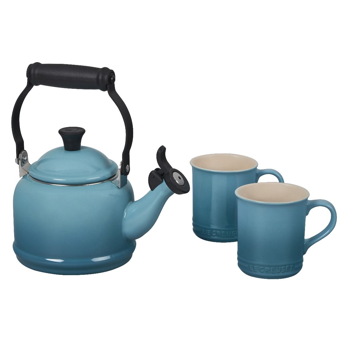  Le Creuset 1.25 Qt. Demi Kettle Tea Pot | Caribbean Blue