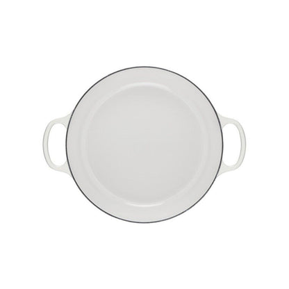  Le Creuset 5 Qt. Signature Enameled Cast Iron Braiser With Stainless Steel Knob | White
