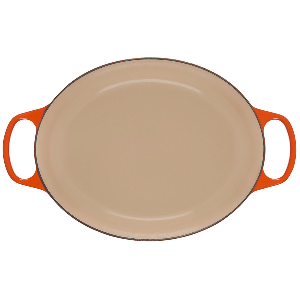  Le Creuset 6.75 Qt. Oval Signature Dutch Oven With Stainless Steel Knob | Flame Orange