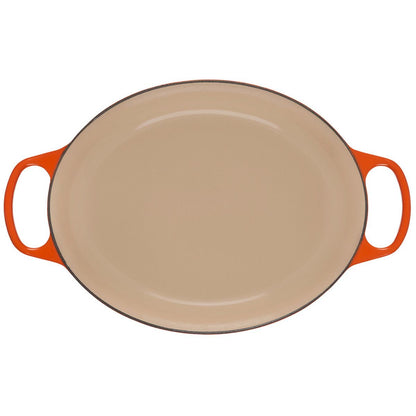  Le Creuset 6.75 Qt. Oval Signature Dutch Oven With Stainless Steel Knob | Flame Orange