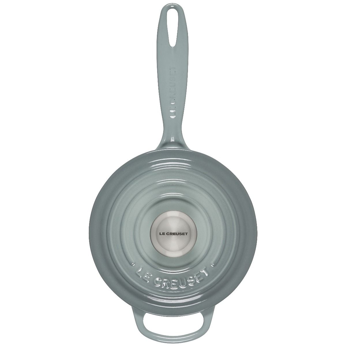  Le Creuset 1.75 Qt. Signature Enameled Cast Iron Saucepan With Stainless Steel Knob | Sea Salt