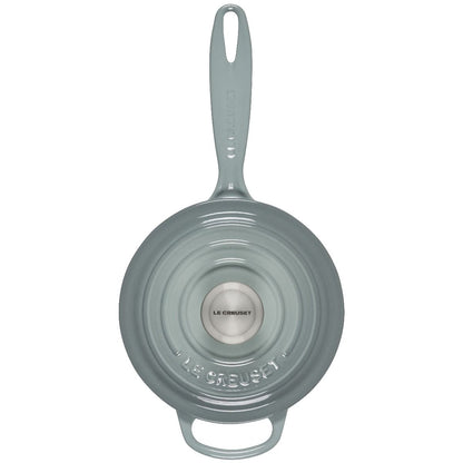  Le Creuset 1.75 Qt. Signature Enameled Cast Iron Saucepan With Stainless Steel Knob | Sea Salt