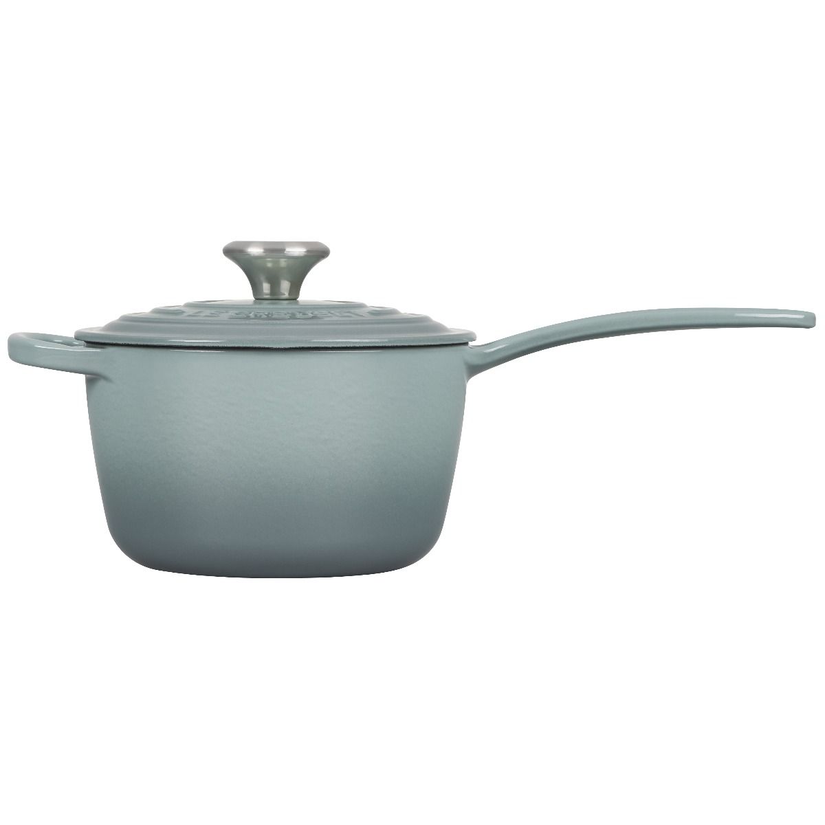  Le Creuset 1.75 Qt. Signature Enameled Cast Iron Saucepan With Stainless Steel Knob | Sea Salt