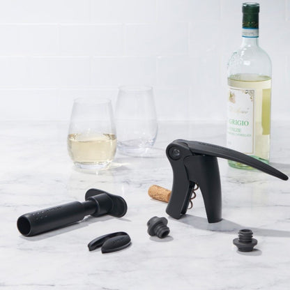 Le Creuset 5-Piece Wine Tools Set | Black & Grey