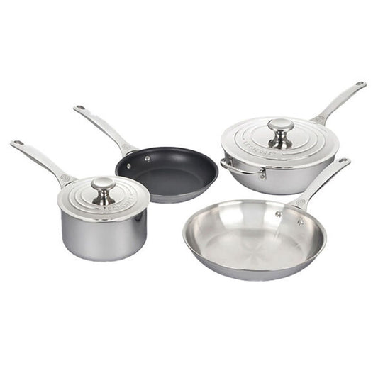  Le Creuset 6-Piece Cookware Set | Tri-Ply Stainless Steel