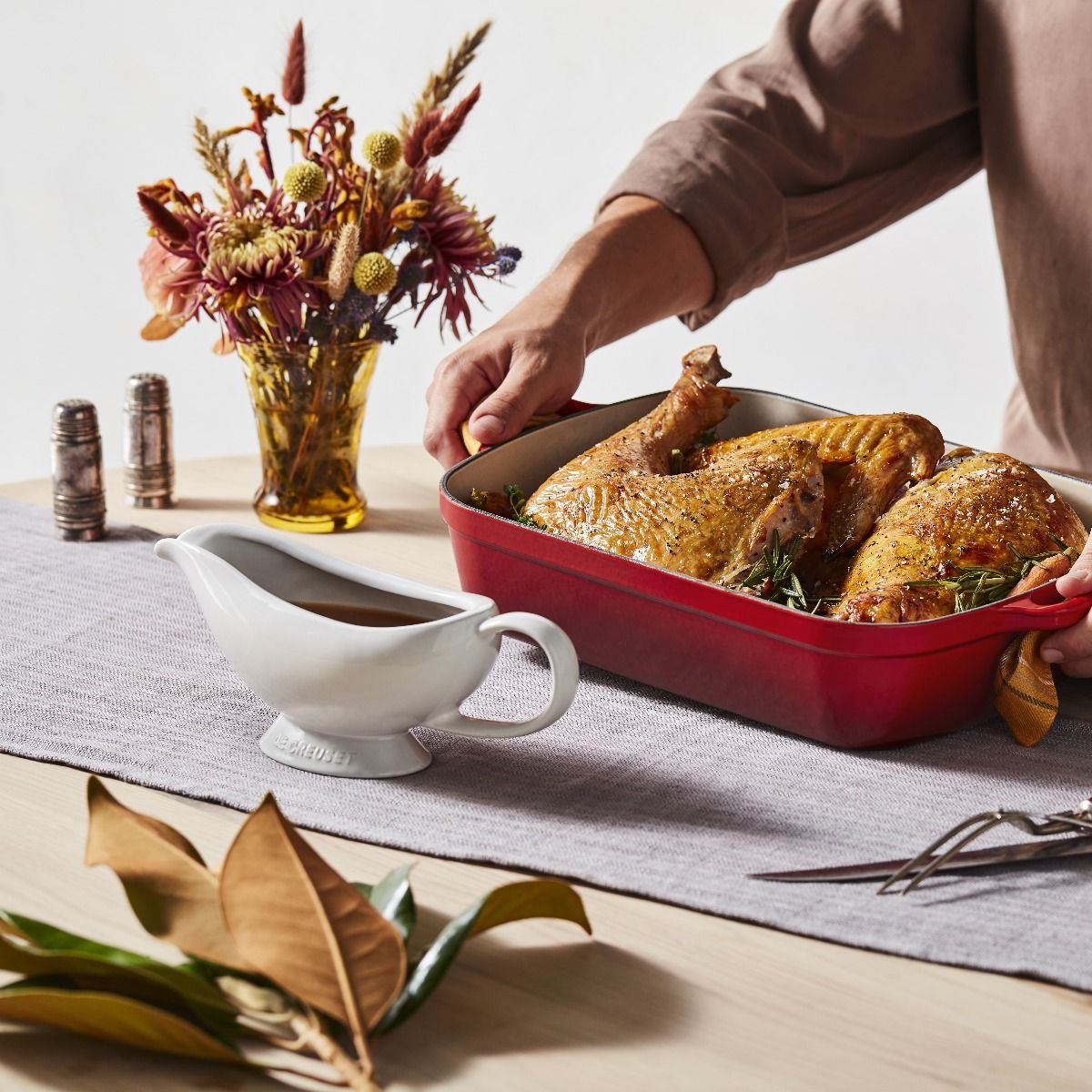 Le Creuset 16oz Heritage Stoneware Gravy Boat | White