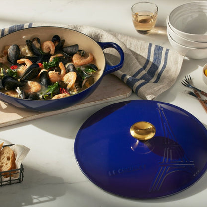  Le Creuset 3.5Qt Signature Braiser Eiffel Tower Collection | Indigo