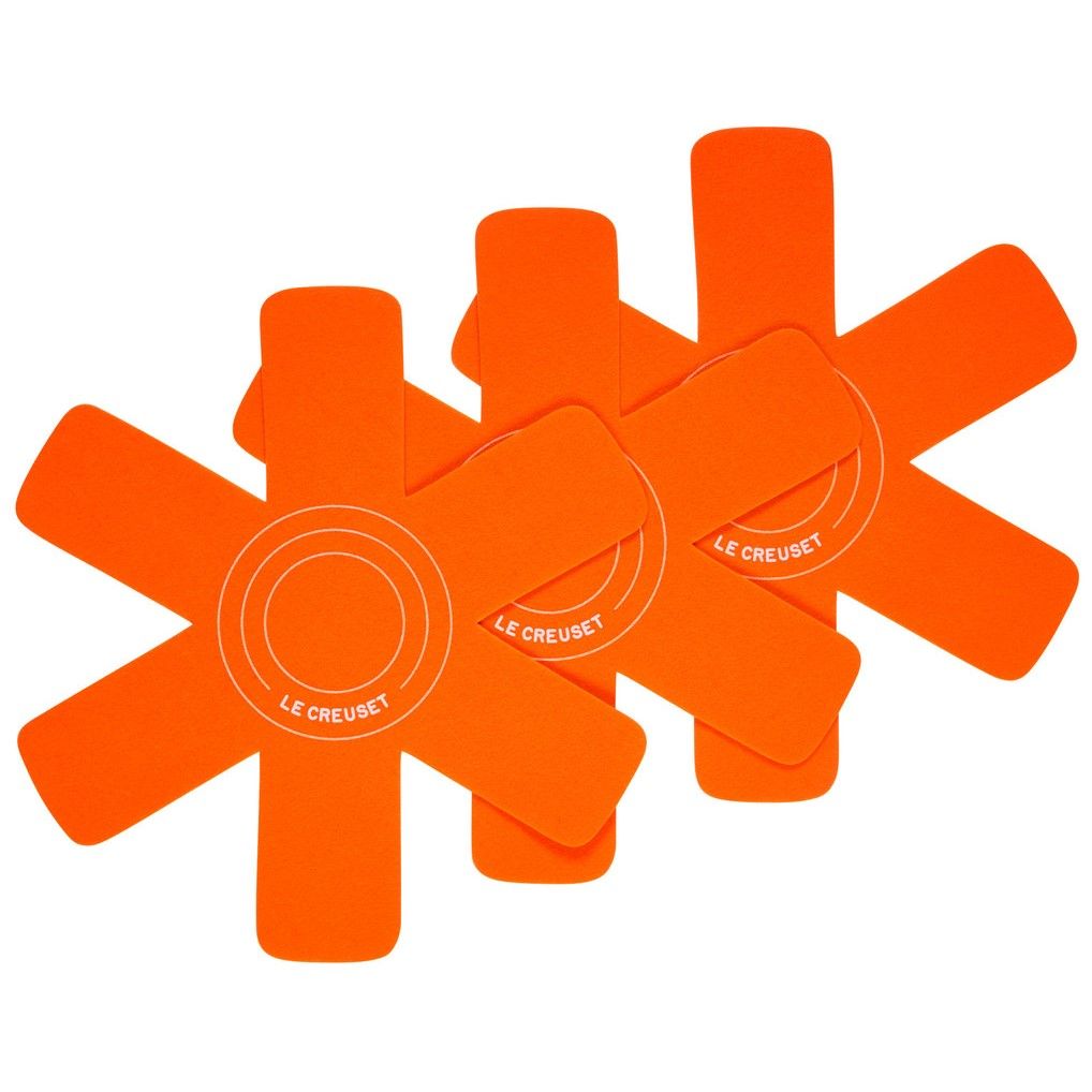  Le Creuset Felt Pan Protectors (Set Of 3) | Orange