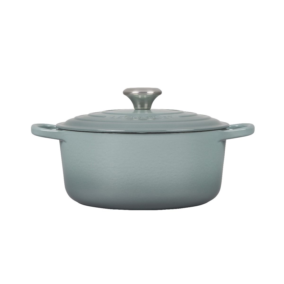  Le Creuset 4.5 Qt. Round Signature Dutch Oven With Stainless Steel Knob | Sea Salt