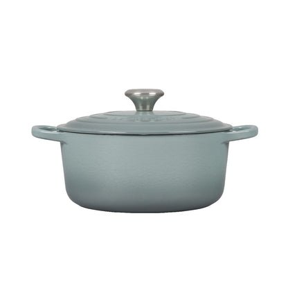  Le Creuset 4.5 Qt. Round Signature Dutch Oven With Stainless Steel Knob | Sea Salt
