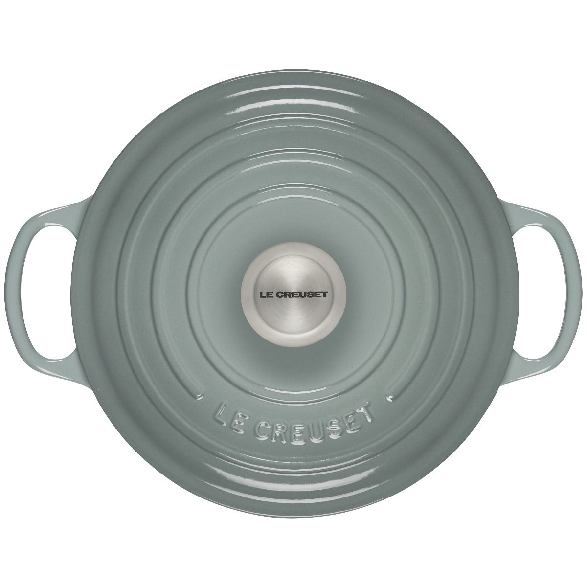  Le Creuset 4.5 Qt. Round Signature Dutch Oven With Stainless Steel Knob | Sea Salt