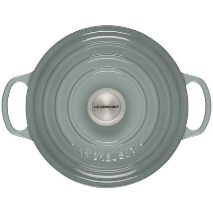  Le Creuset 4.5 Qt. Round Signature Dutch Oven With Stainless Steel Knob | Sea Salt