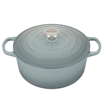  Le Creuset 5.5 Qt. Round Signature Dutch Oven With Stainless Steel Knob | Sea Salt