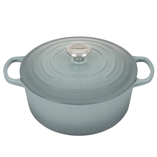  Le Creuset 5.5 Qt. Round Signature Dutch Oven With Stainless Steel Knob | Sea Salt