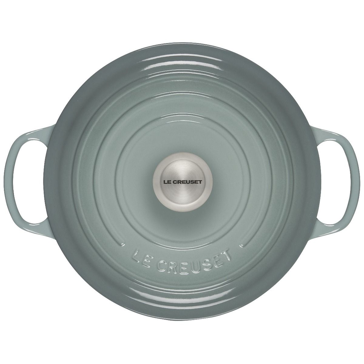  Le Creuset 5.5 Qt. Round Signature Dutch Oven With Stainless Steel Knob | Sea Salt