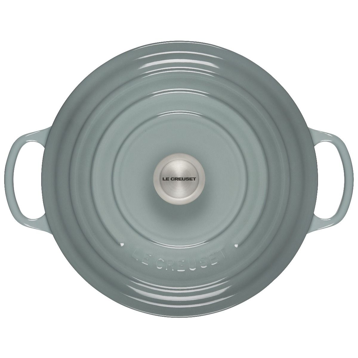  Le Creuset 9 Qt. Round Signature Dutch Oven With Stainless Steel Knob | Sea Salt