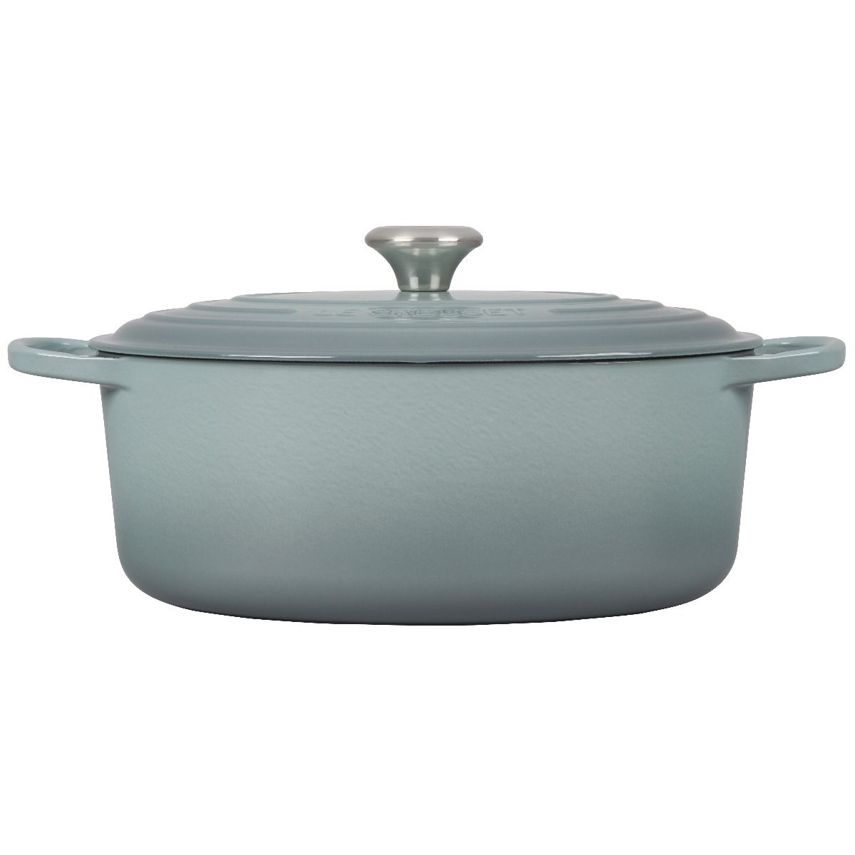  Le Creuset 6.75 Qt. Oval Signature Dutch Oven With Stainless Steel Knob | Sea Salt