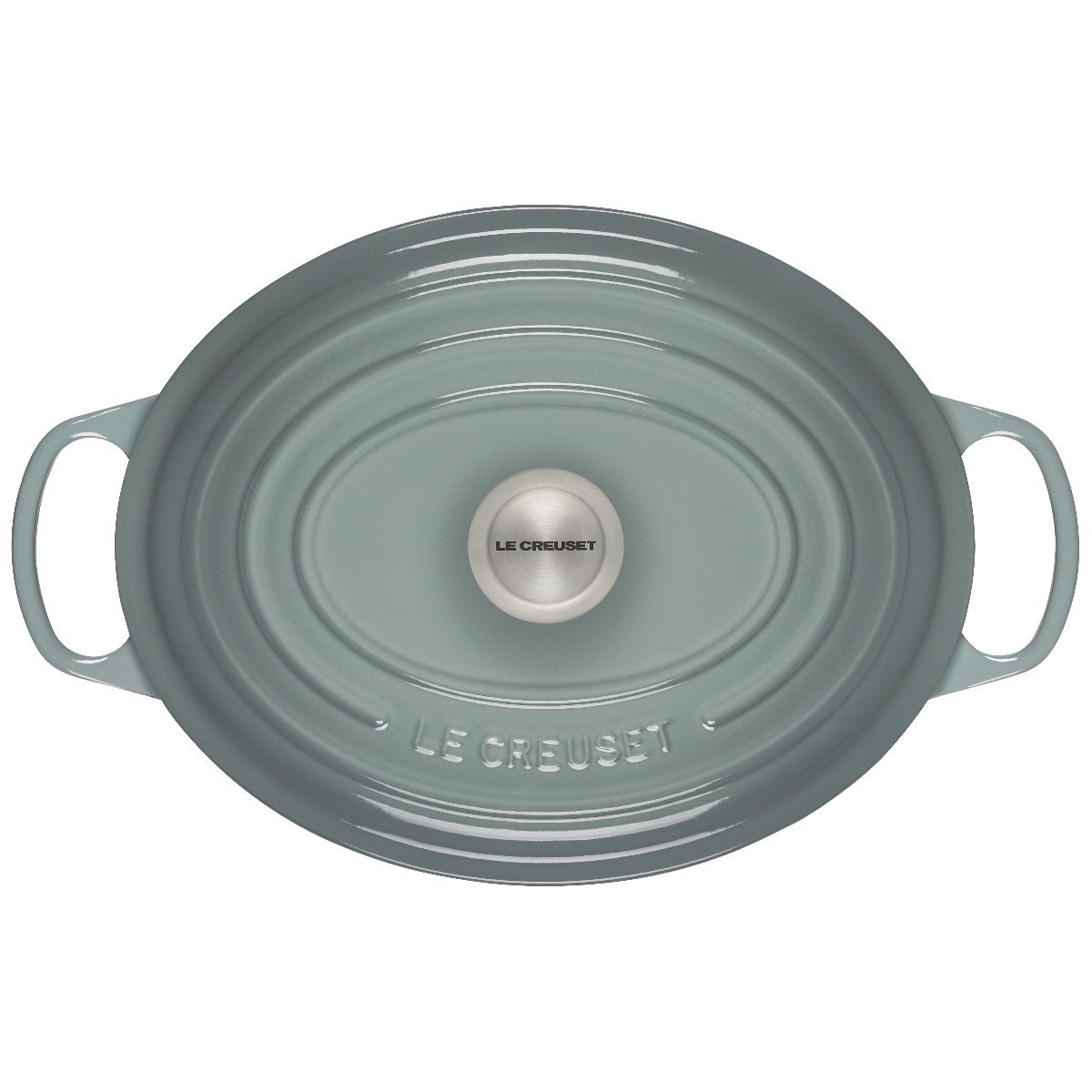  Le Creuset 6.75 Qt. Oval Signature Dutch Oven With Stainless Steel Knob | Sea Salt