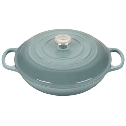  Le Creuset 3.5 Qt. Signature Enameled Cast Iron Braiser With Stainless Steel Knob | Sea Salt