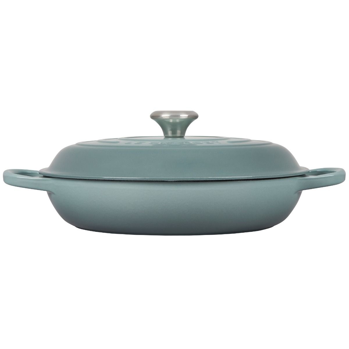  Le Creuset 3.5 Qt. Signature Enameled Cast Iron Braiser With Stainless Steel Knob | Sea Salt