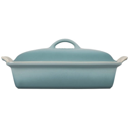  Le Creuset 4 Qt. Rectangular Heritage Covered Casserole | Sea Salt