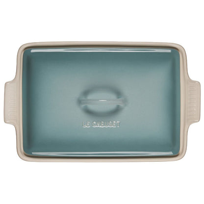  Le Creuset 4 Qt. Rectangular Heritage Covered Casserole | Sea Salt