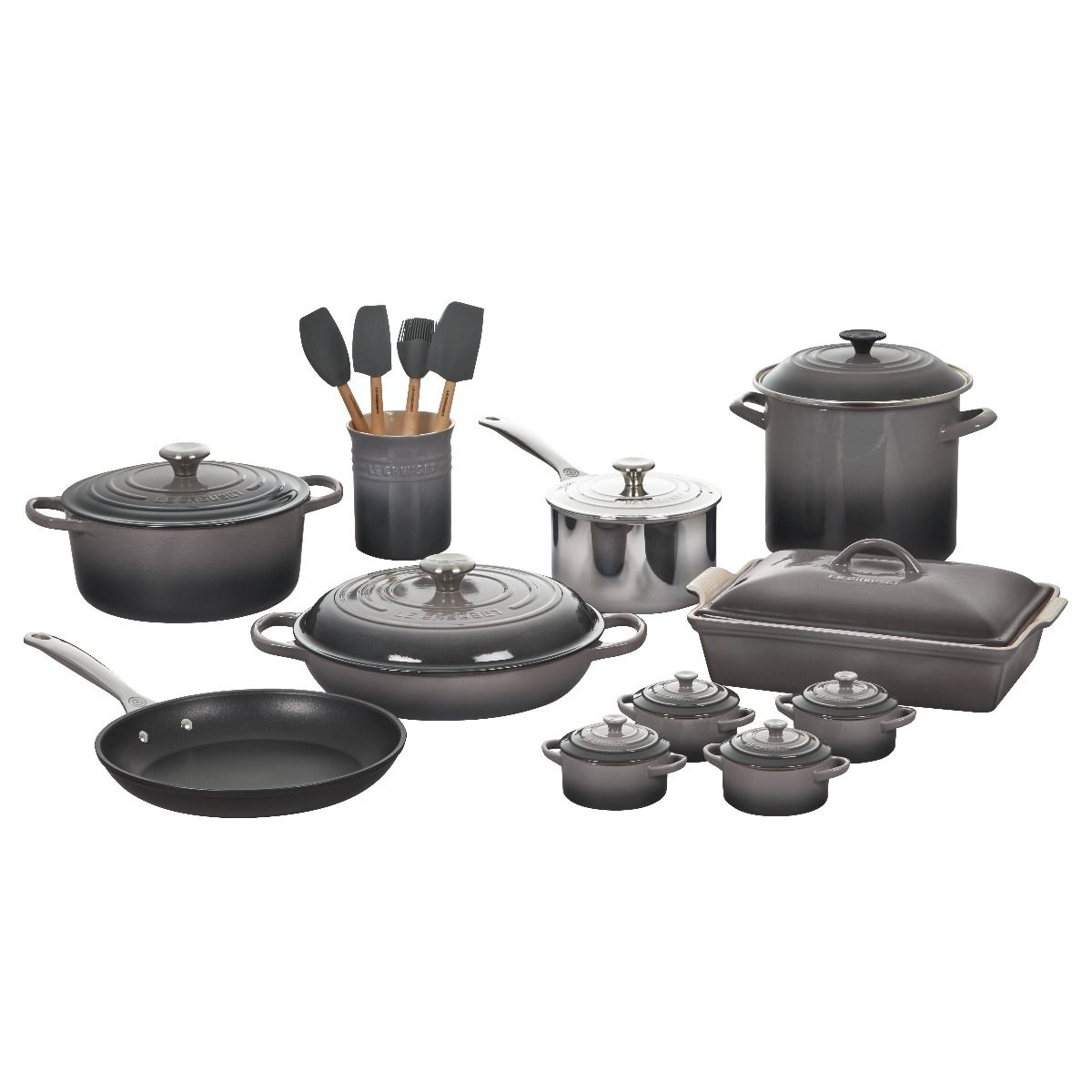  Le Creuset 20-Piece Mixed Material Cookware Set | Oyster
