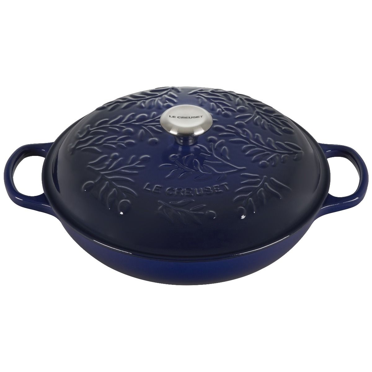  Le Creuset Olive Branch Collection 3.5 Qt. Signature Braiser | Indigo Blue