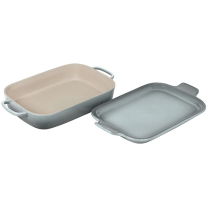  Le Creuset 2.75 Qt. Rectangular Heritage Baking Dish With Platter Lid | Sea Salt