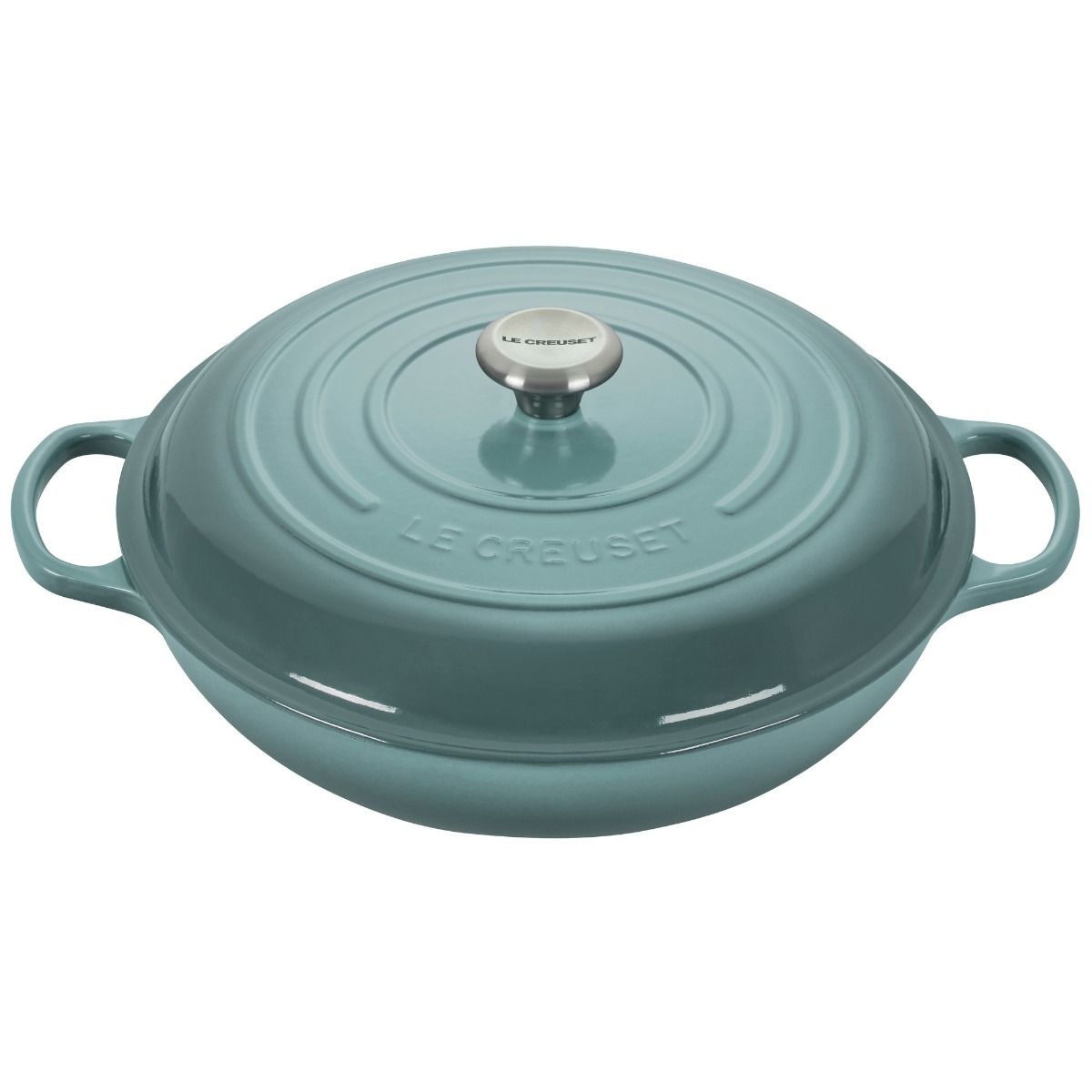  Le Creuset 5 Qt. Signature Enameled Cast Iron Braiser With Stainless Steel Knob | Sea Salt