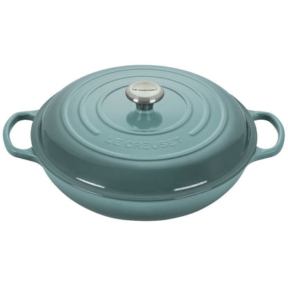  Le Creuset 5 Qt. Signature Enameled Cast Iron Braiser With Stainless Steel Knob | Sea Salt
