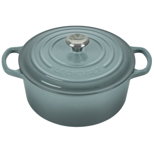  Le Creuset 3.5 Qt. Round Signature Dutch Oven With Stainless Steel Knob| Sea Salt