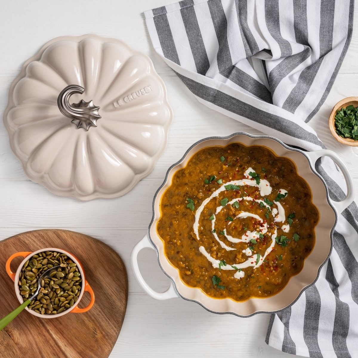  Le Creuset 4 Qt. Pumpkin Cocotte | Meringue