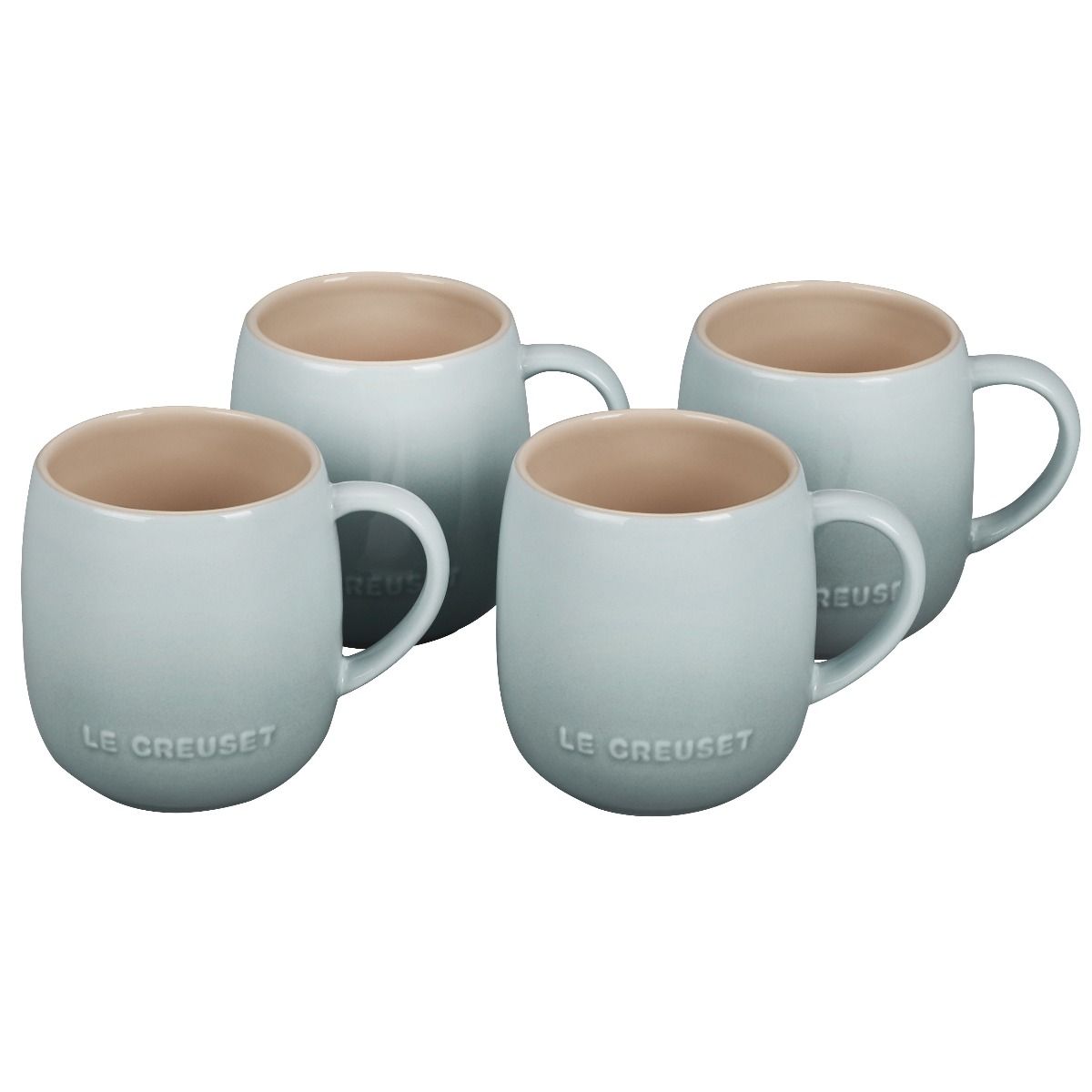  Le Creuset 13oz Heritage Mugs (Set Of 4) | Sea Salt
