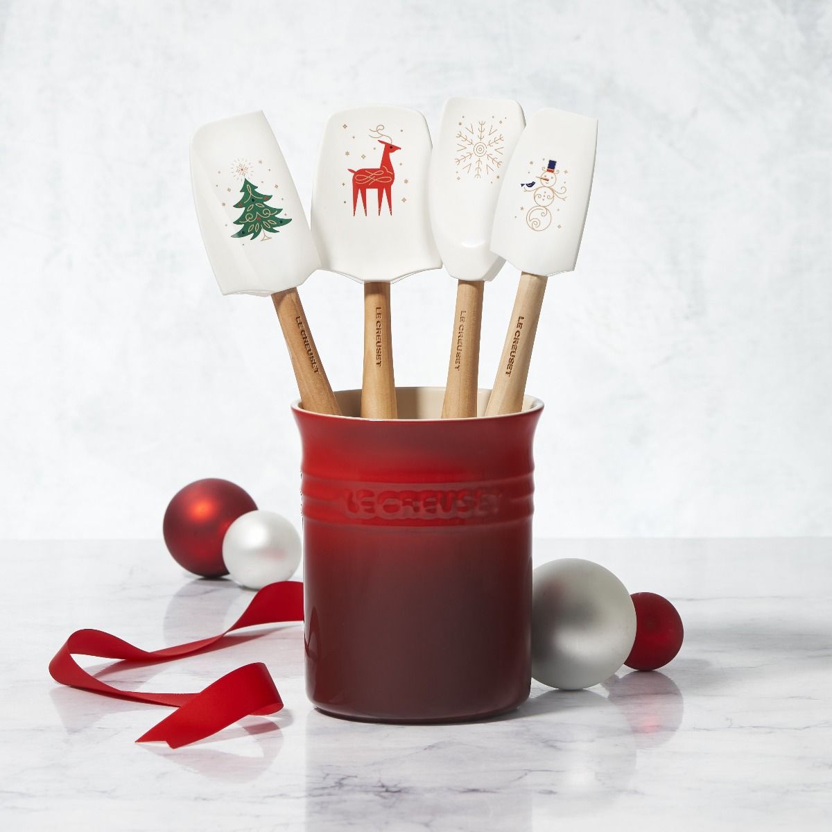  Le Creuset 5-Piece Craft Series Utensil Set With Crock | Noel