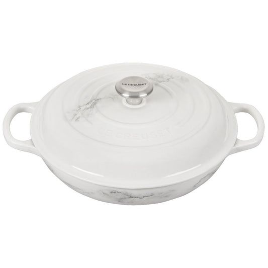  Le Creuset 3.5 Qt. Signature Enameled Cast Iron Braiser With Stainless Steel Knob | Marble