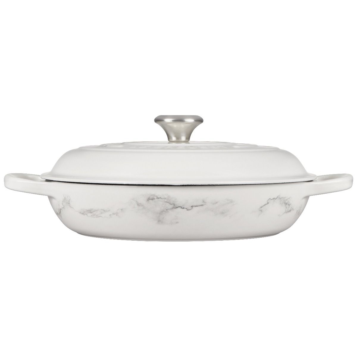  Le Creuset 3.5 Qt. Signature Enameled Cast Iron Braiser With Stainless Steel Knob | Marble