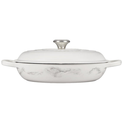  Le Creuset 3.5 Qt. Signature Enameled Cast Iron Braiser With Stainless Steel Knob | Marble