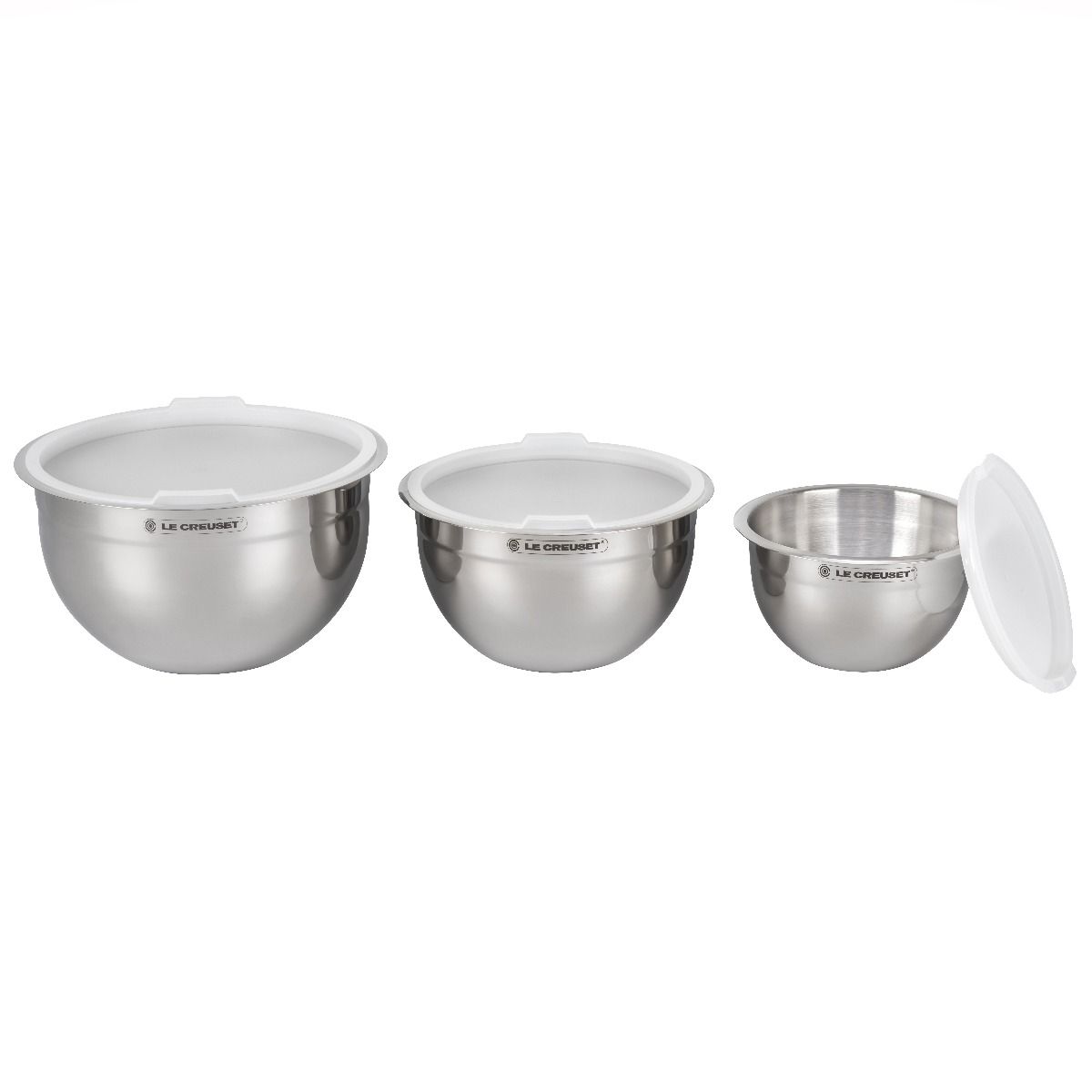  Le Creuset Nested Stainless Steel Mixing Bowls (Set Of 3)