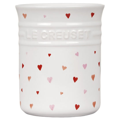  Le Creuset L'Amour 1 Qt. Utensil Crock With Heart Applique | White