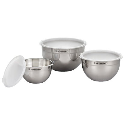  Le Creuset Nested Stainless Steel Mixing Bowls (Set Of 3)