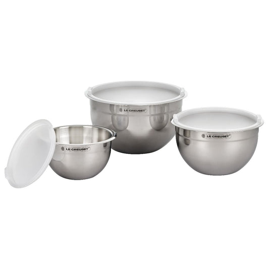  Le Creuset Nested Stainless Steel Mixing Bowls (Set Of 3)