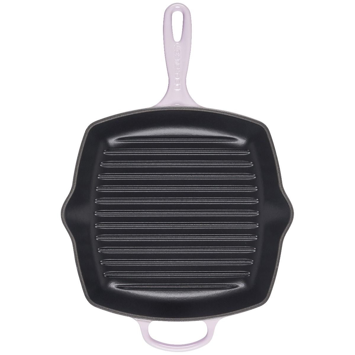  Le Creuset 10.25" Square Signature Cast Iron Grill Skillet | Shallot