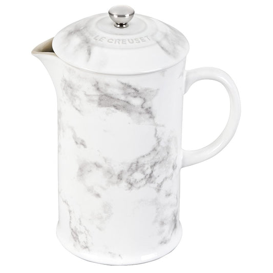  Le Creuset 34oz Stoneware Ceramic French Press | Marble