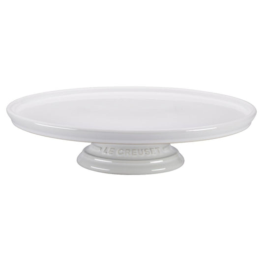  Le Creuset 11.75" Stoneware Cake Plate | White